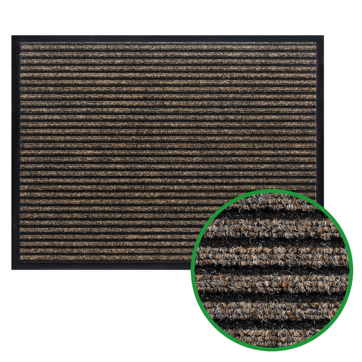 Fußabstreifer innen RAYA - robuste Rips-Struktur | Braun