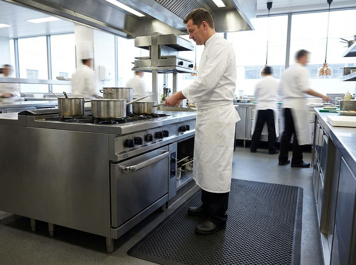 Anti-Ermüdungsmatte Küche – ergonomisch für Gastro und Steharbeitsplatz | mattenlager.de