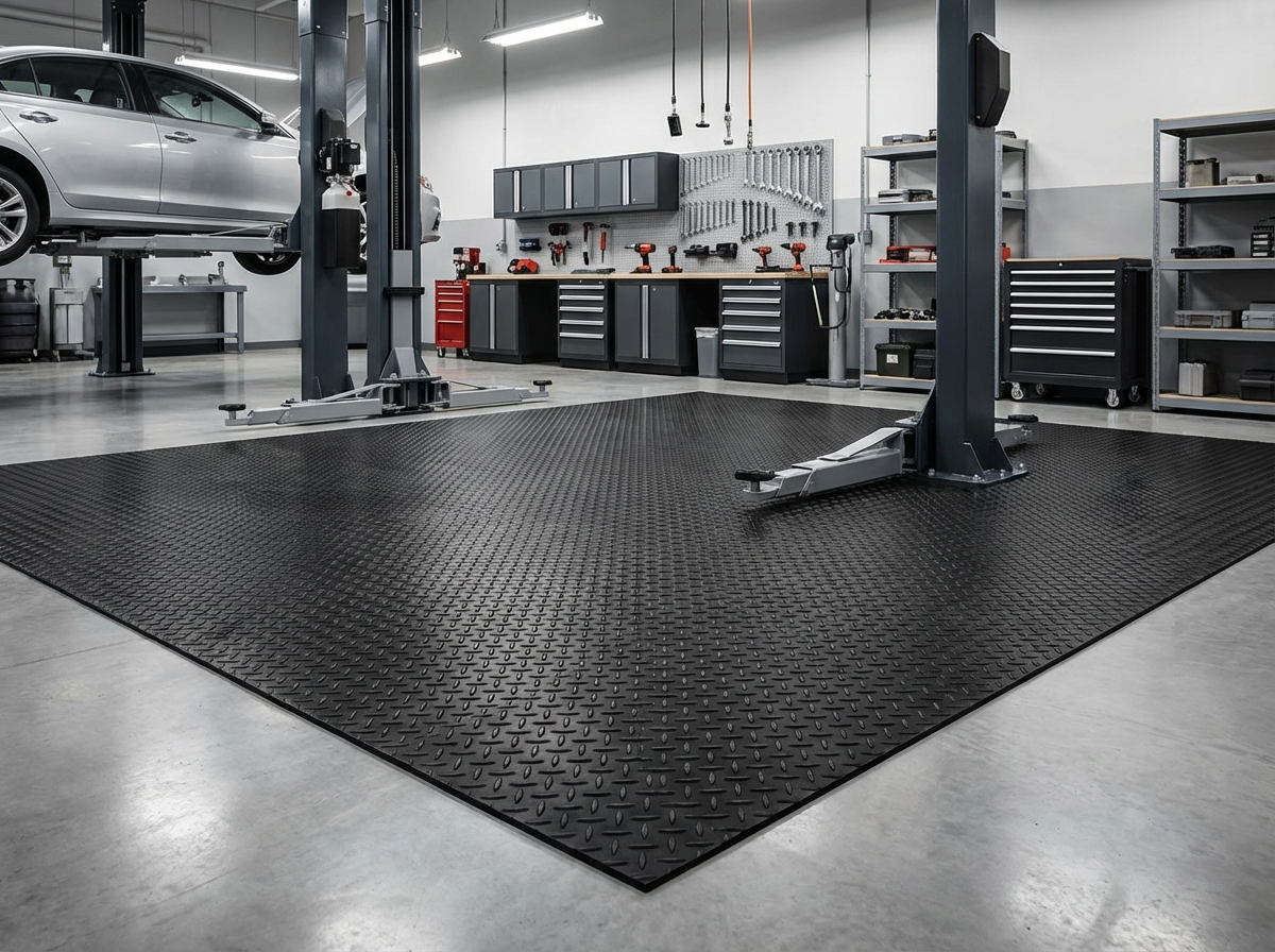 Gummimatten Werkstatt und Garage – ölfest und rutschfest | mattenlager.de
