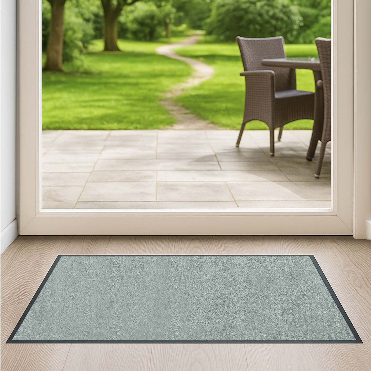 Schmutzfangmatte Premium - hochwertig & farbbrillant - Maßanfertigung in 100 Farben Länge: 106cm x Breite: 110cm [ID:1786194088791]