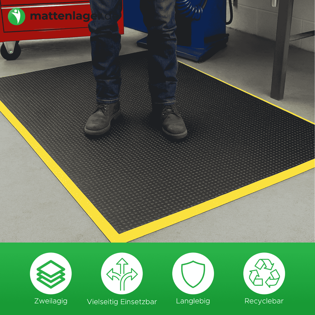 Anti-Ermüdungsmatte ERGOPRO BUBBLE in Anwendung