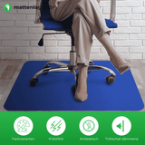 Anwendungsbild der Bodenschutzmatte Chroma mit den Eigenschaften "Farbvarianten, Kratzfest, Antistatisch und Trittschall-dämmend"