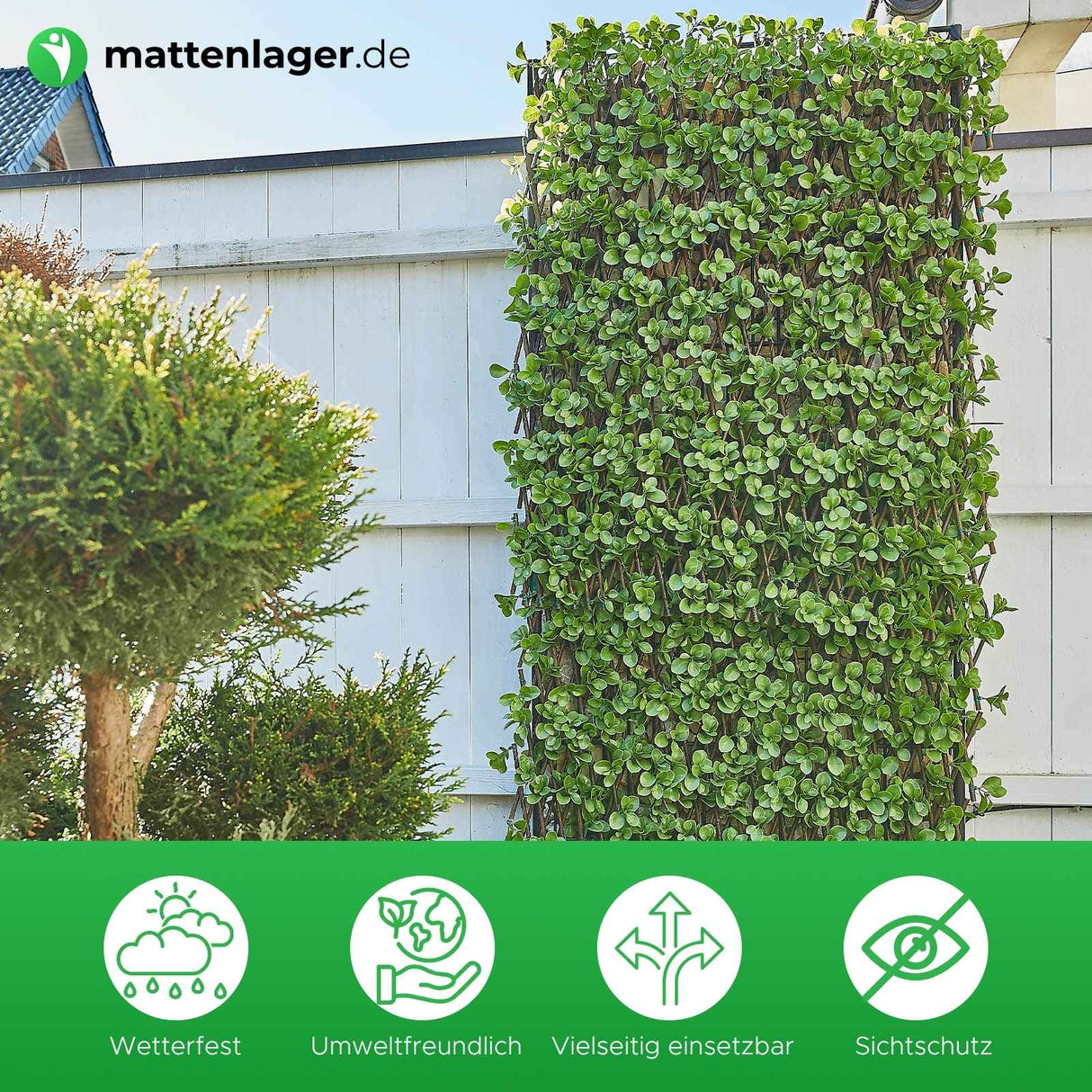 Dekozaun LEAF ME ALONE - Jade in Anwendung