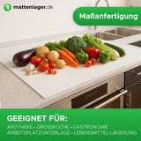 Gummimatte EPDM Lebensmittelecht in Anwendung - Weiß