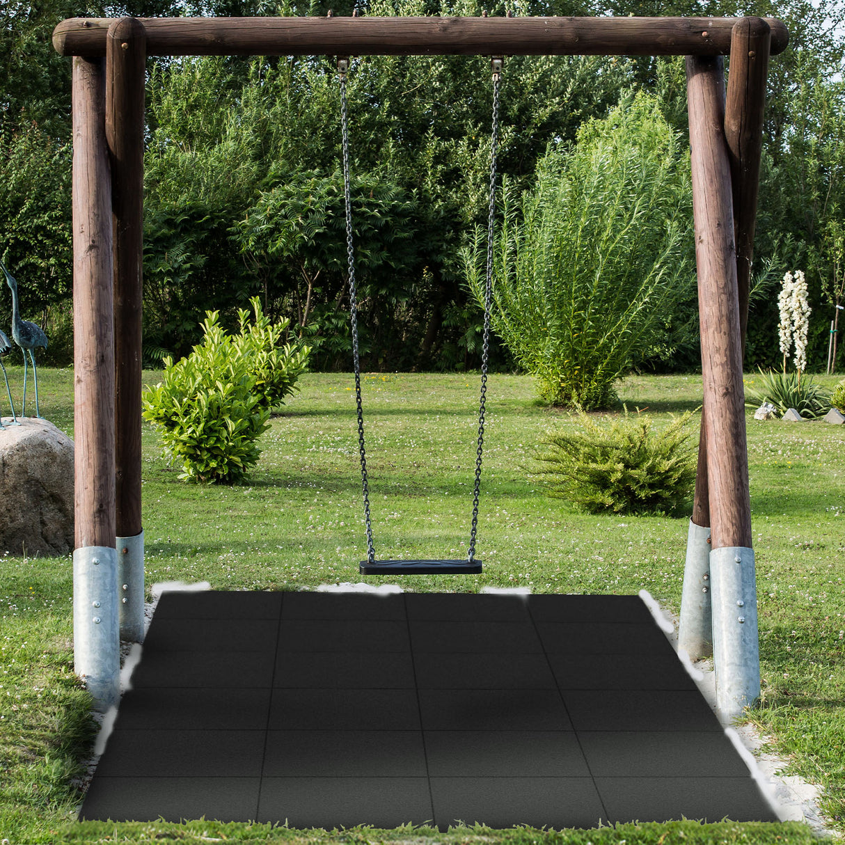 Fallschutzmatte CAPTURA - 50x50 cm - 35 mm Stärke | Schwarz