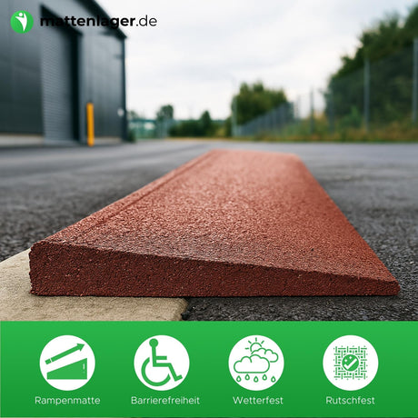 Gummigranulat Rampenmatte RISE in Anwendung