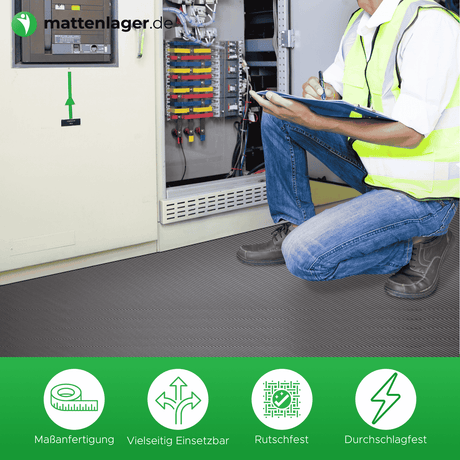 Gummimatte Isoliermatte Volta in Anwendung