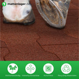 Gummipflastersteine KICK in Anwendung