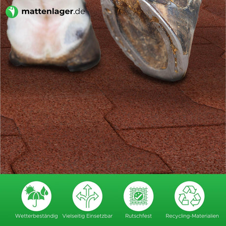 Gummipflastersteine KICK in Anwendung