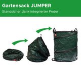 Gartensack JUMPER PP/PE Pop-Up-Feder Mattenlager | Grün