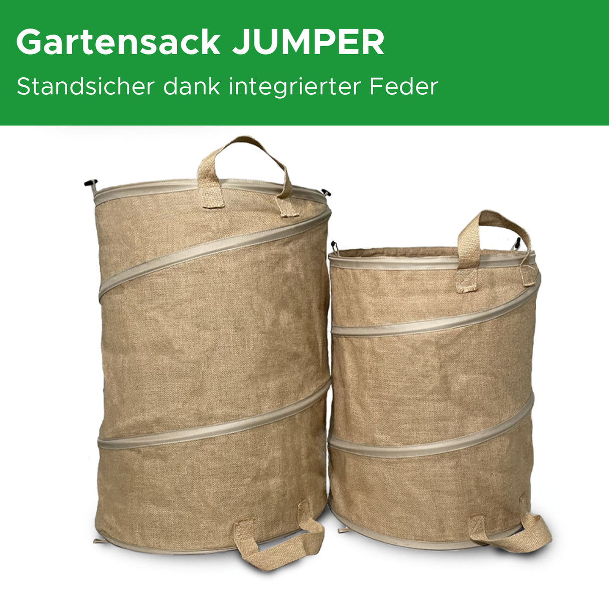 Gartensack JUMPER Jute Pop-Up-Feder Mattenlager | Jute