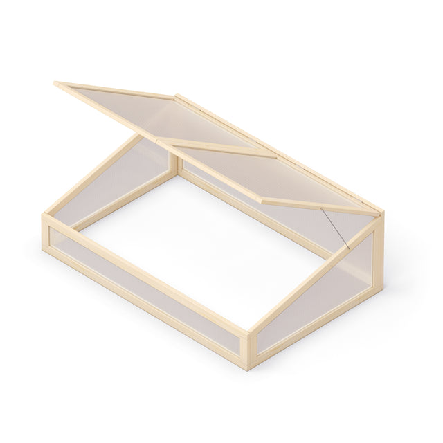 Frühbeet-Aufsatz MAGO - Schutz für Ihren Anbau | 120x80 cm | Natur