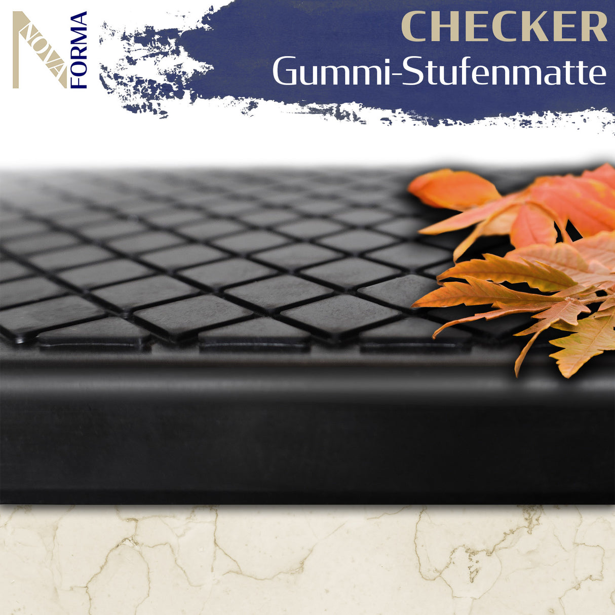 Gummi-Stufenmatte Checker