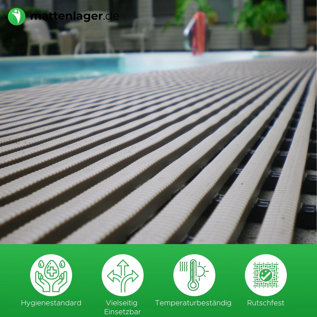 Hygienematte HYGRO PRO - Hygiene im Nassbereich | Grau