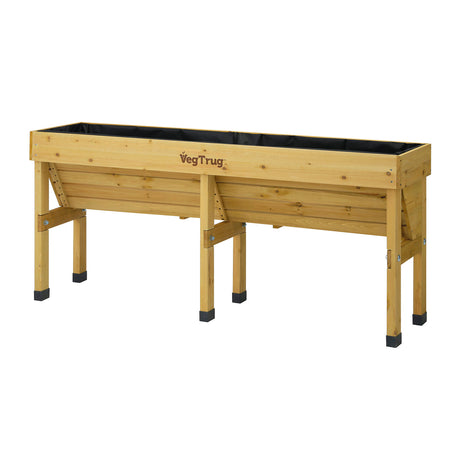 Hochbeet LURA - Praktisches Hochbeet für Ihren Garten | 183x46x80 cm  | Natur