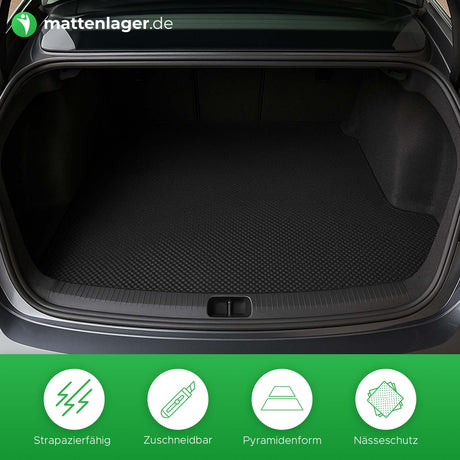 Gummimatte Cheops in Anwendung als Unterlage für Autokofferraum