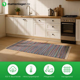 Teppich Holi in Anwendung. Liegt auf Boden in moderner Küche