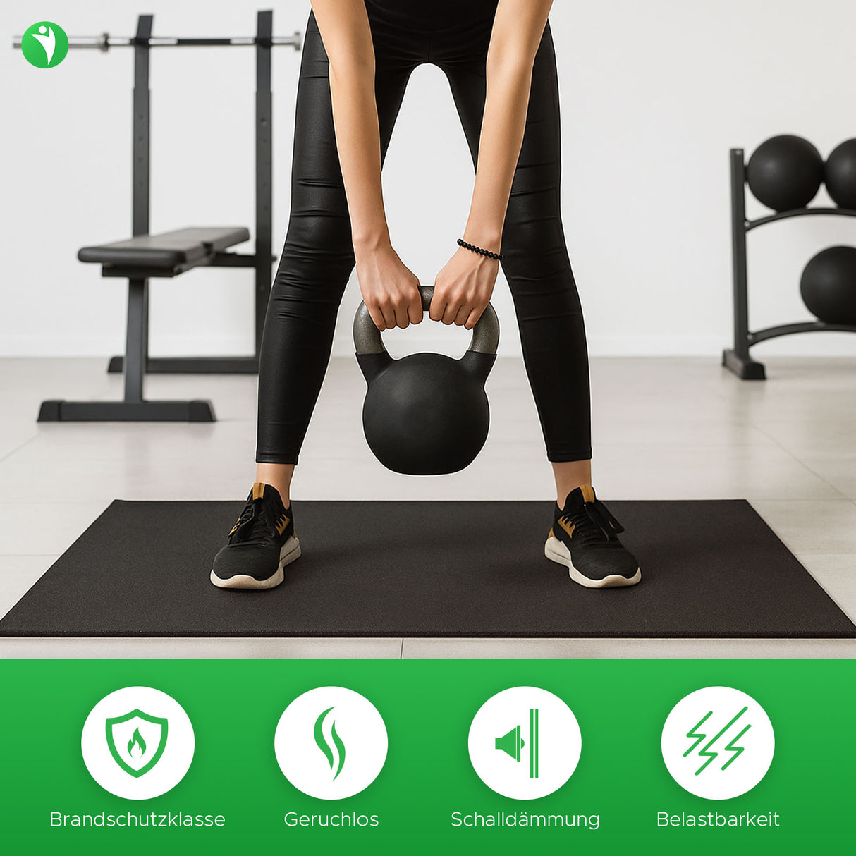 Antivibrationsmatte Gummimatte in Anwendung