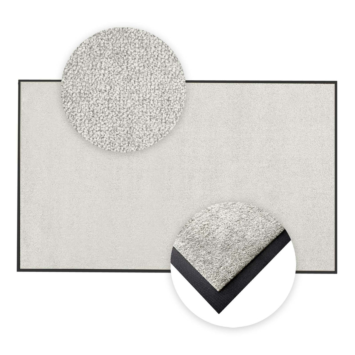 Schmutzfangmatte Premium nach Maß im Detail | 016 Leinengrau