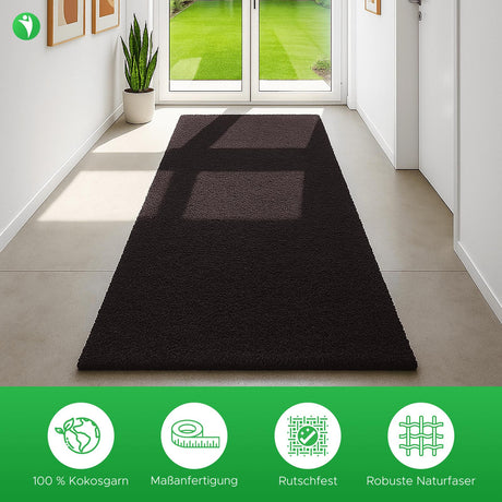 Kokosmatte DUNE Zuschnitt Schwarz Anwendung