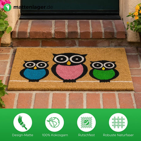 Kokosmatte NATURE TREND - Design EULEN - 40x60 cm