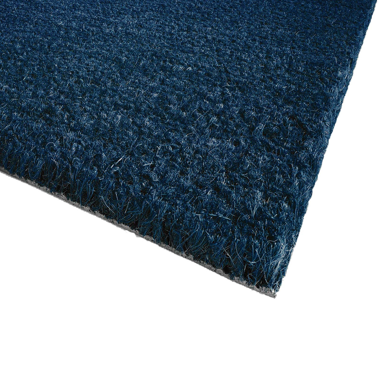 Kokosmatte DUNE Zuschnitt Blau Ecke