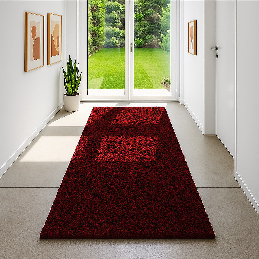 Kokosmatte DUNE Zuschnitt Rot Anwendung