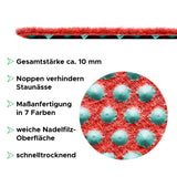 Balkonteppich mit Noppen | Rot