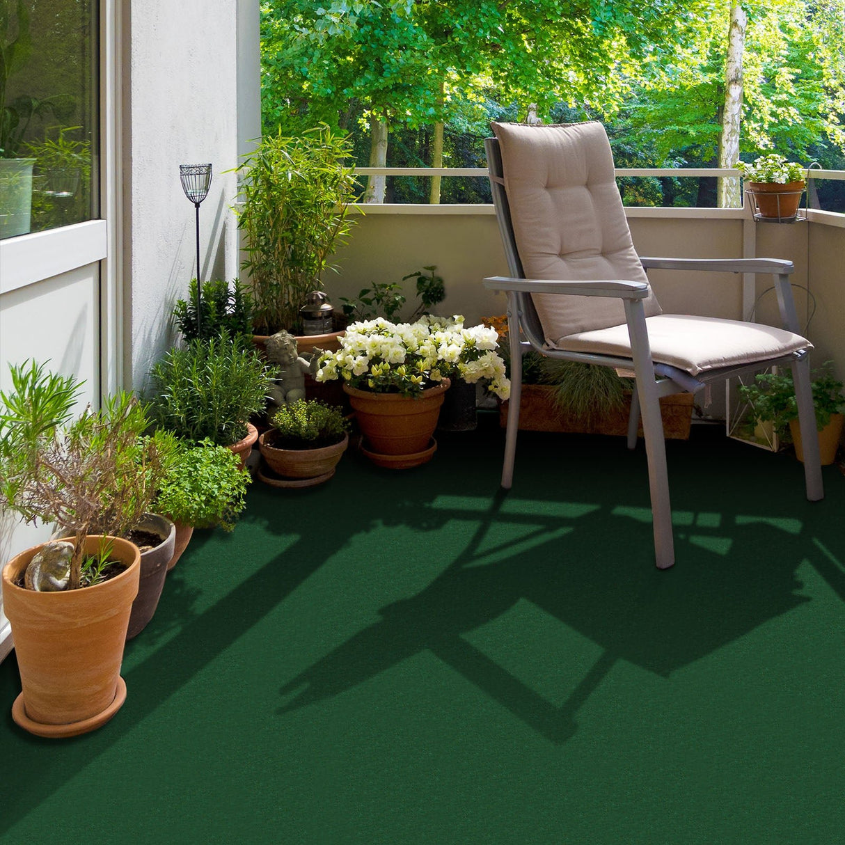 Balkonteppich für außen | Dunkelgrün