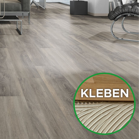 OAK PRO Bodendielen zum Kleben bei Mattenlager | 07 Eiche Platin