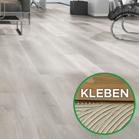OAK PRO Bodendielen zum Kleben bei Mattenlager | 09 Eiche Silber