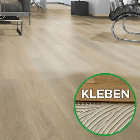 OAK PRO Bodendielen zum Kleben bei Mattenlager | 13 Eiche Rustikal