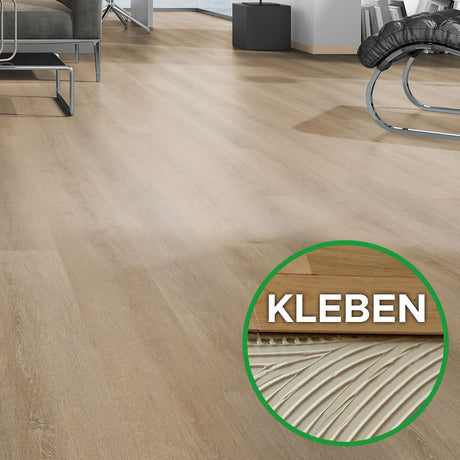 OAK PRO Bodendielen zum Kleben bei Mattenlager | 14 Eiche Tradition
