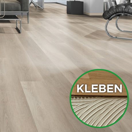 OAK PRO Bodendielen zum Kleben bei Mattenlager | 16 Eiche Mandel