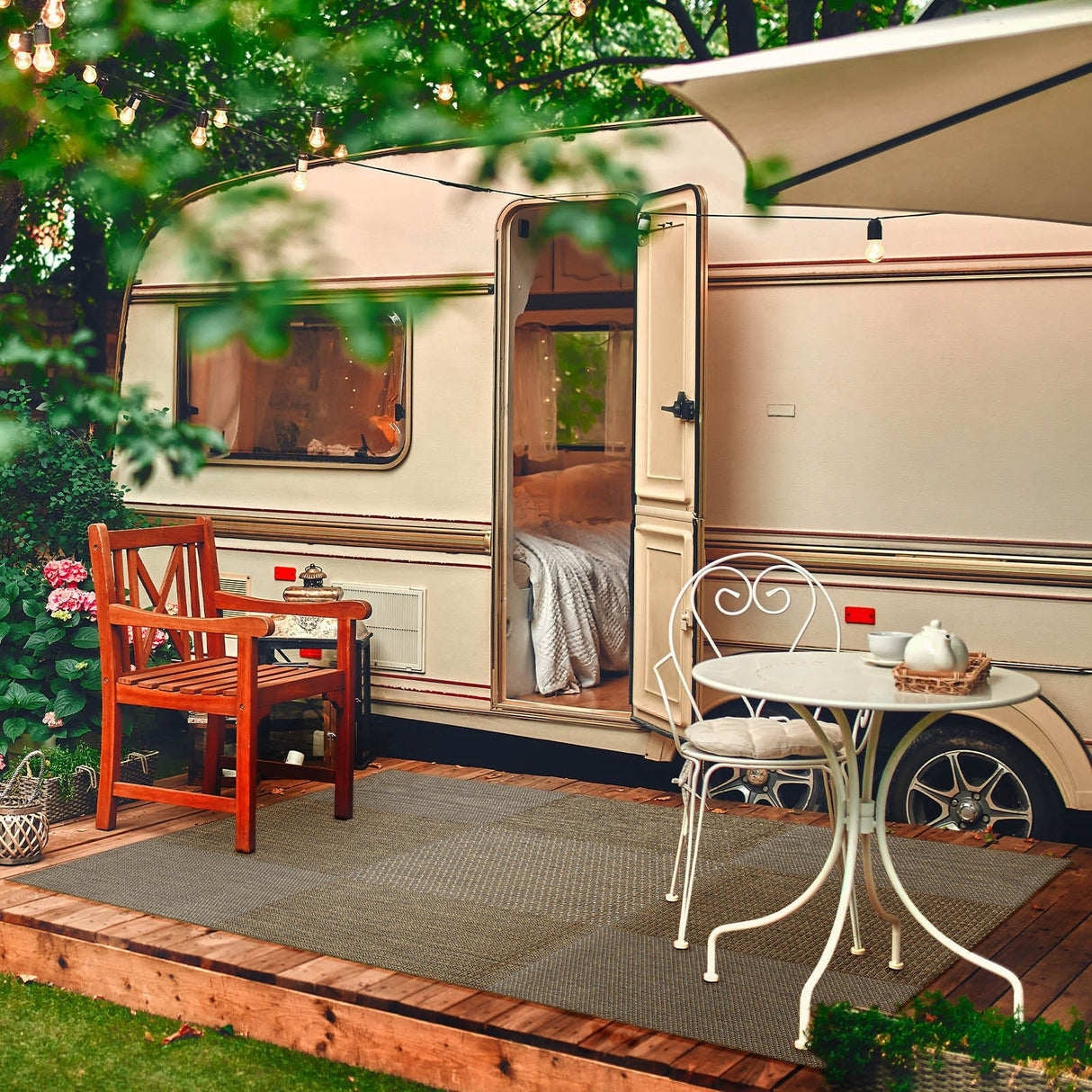 Outdoor-Teppich CHESS | Beige