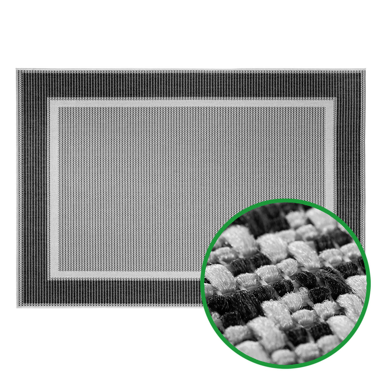 Outdoorteppich FRAME | Anthrazit