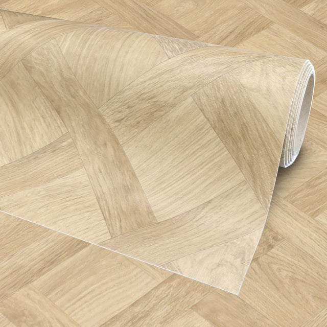 PVC-Bodenbelag BRIDE in Flechtparkett-Optik | Braun