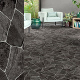 PVC Bodenbelag SHATTER von Mattenlager | Bruchstein Anthrazit 