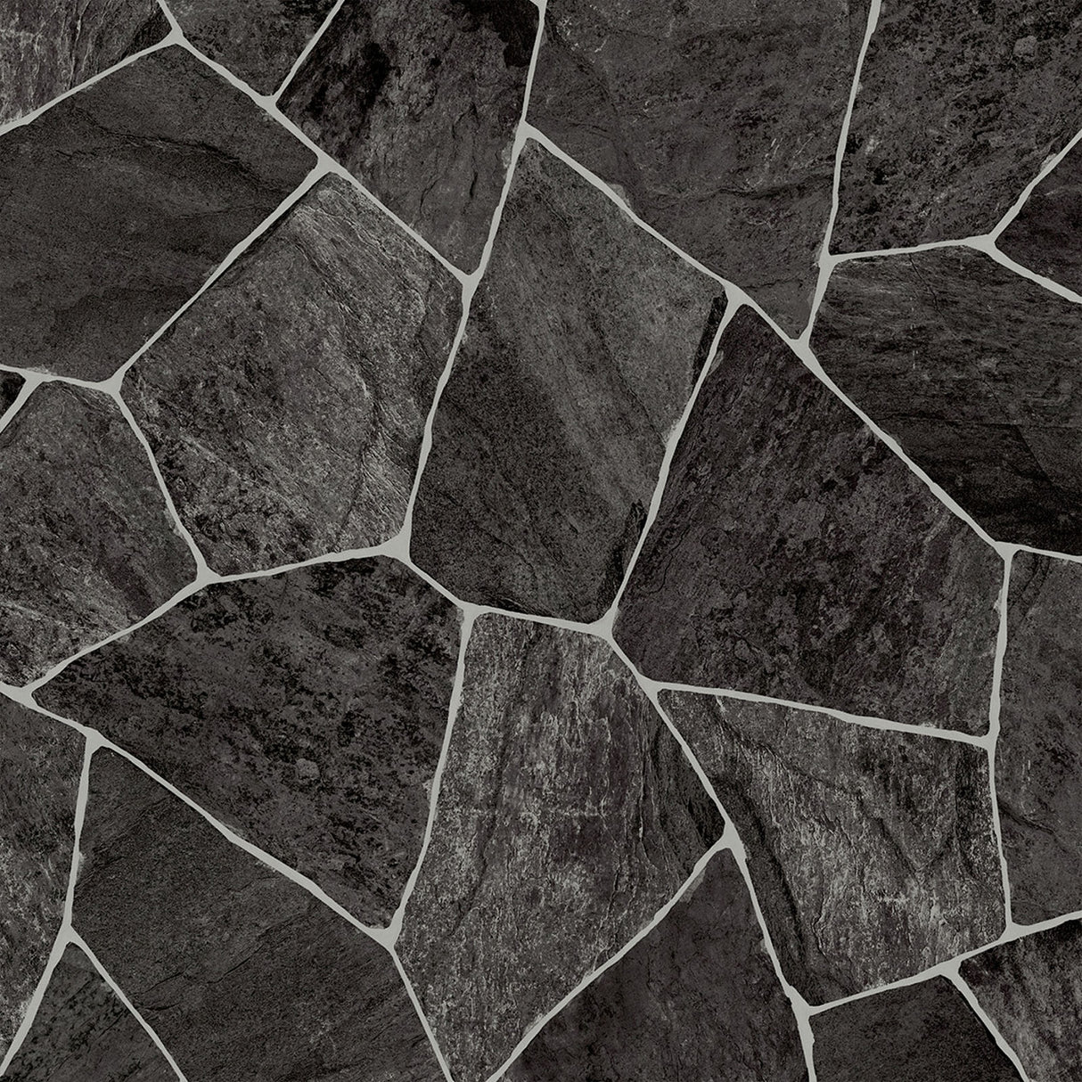 PVC Bodenbelag SHATTER von Mattenlager | Bruchstein Anthrazit 