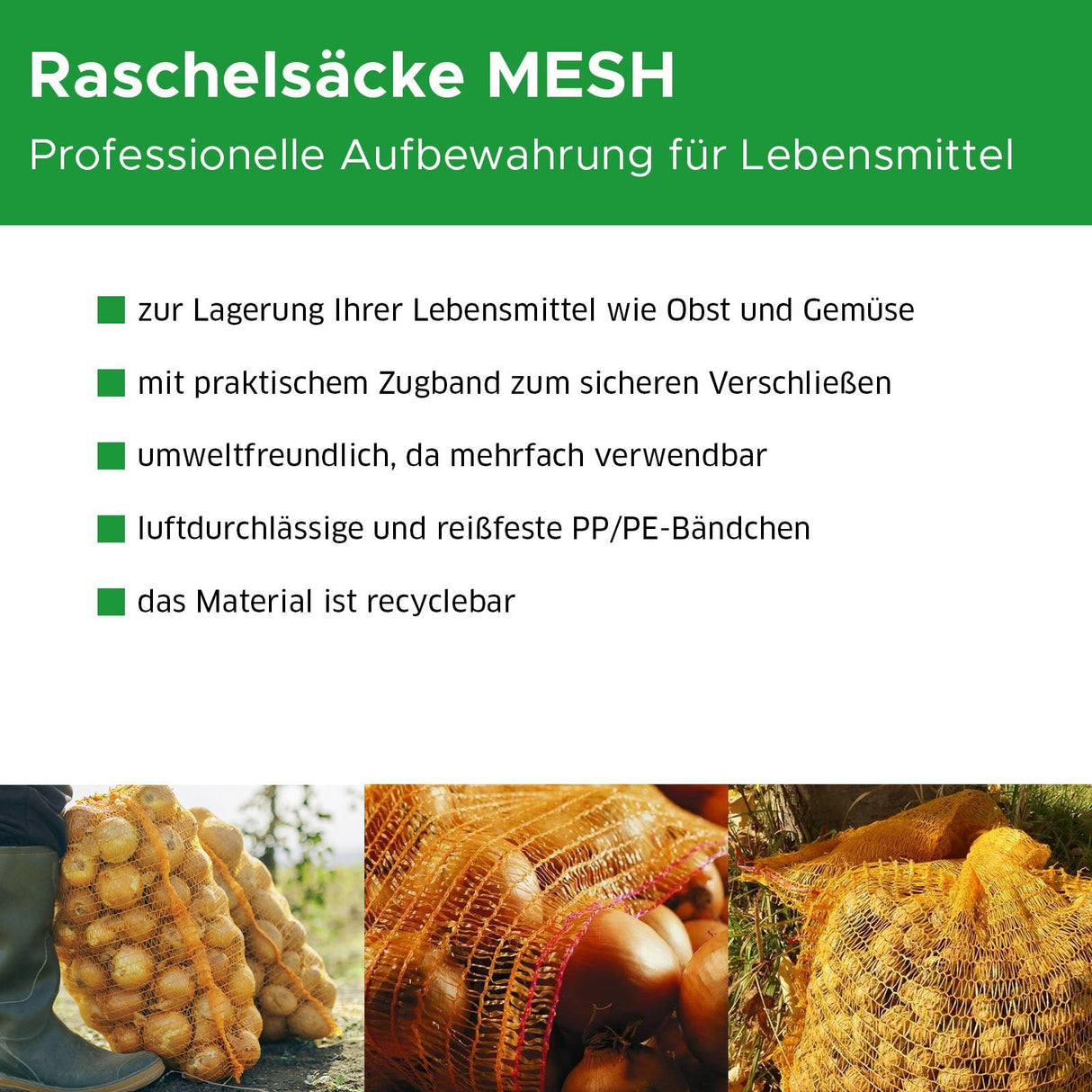 Raschelsäcke MESH 