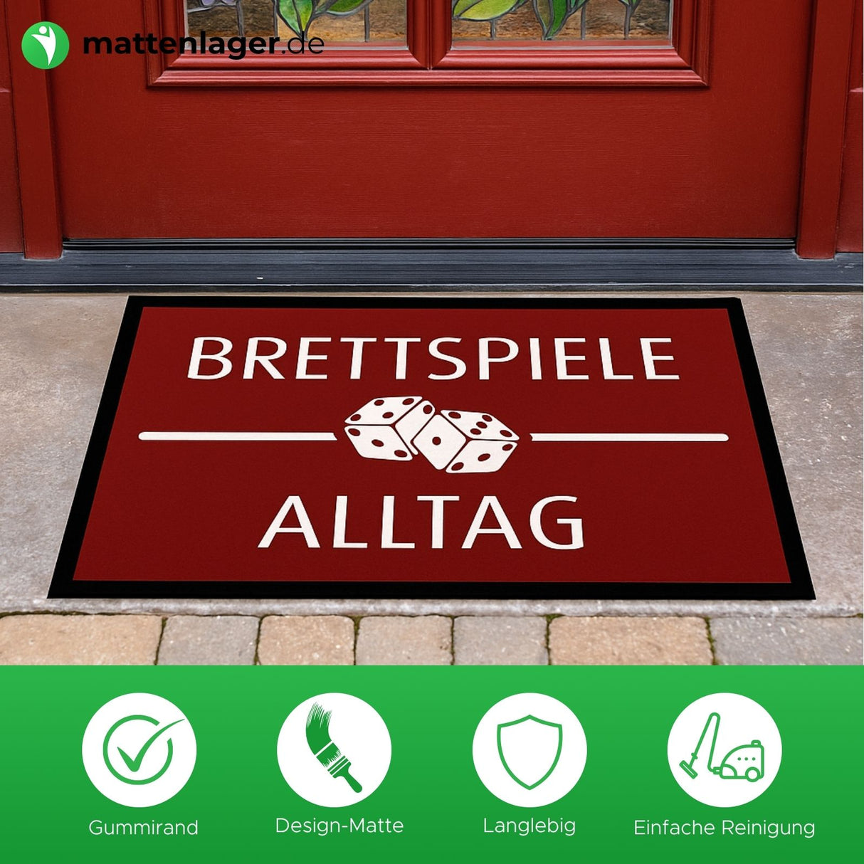Fußmatte HOME STYLE - Design "Brettspiele / Alltag"