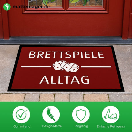 Fußmatte HOME STYLE - Design "Brettspiele / Alltag"