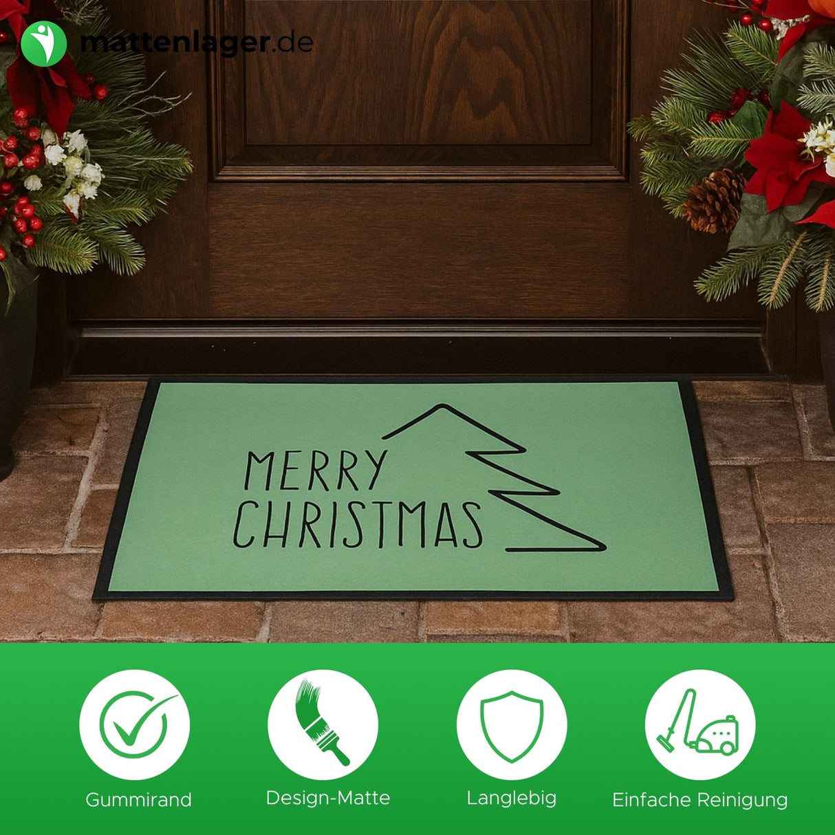 Fußmatte HOME STYLE - Design "Merry Christmas"