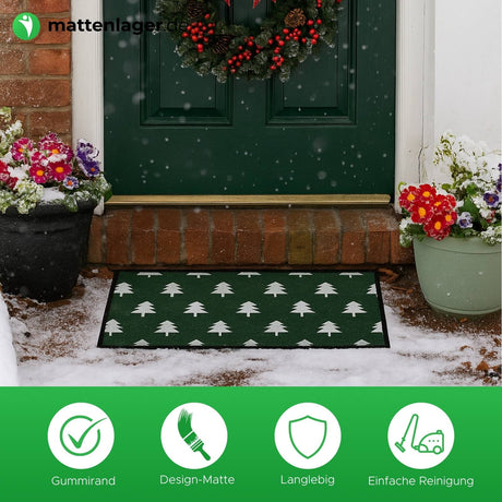 Fußmatte HOME STYLE - Design "Weihnachtsbäume"