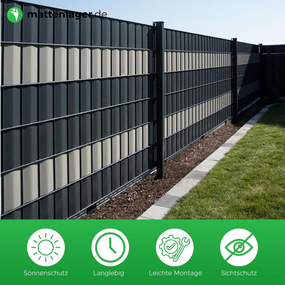 Sichtschutzstreifen VAVA BASIC in Anwendung