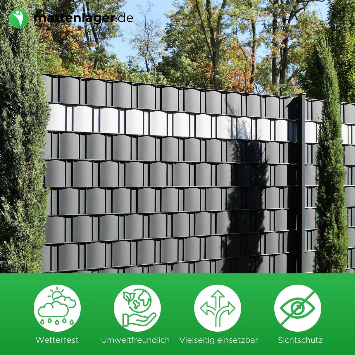 Sichtschutzstreifen VAVA UNI in Anwendung