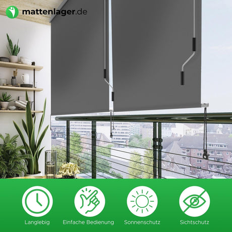 Senkrechtmarkise TOPLINE in Anwendung