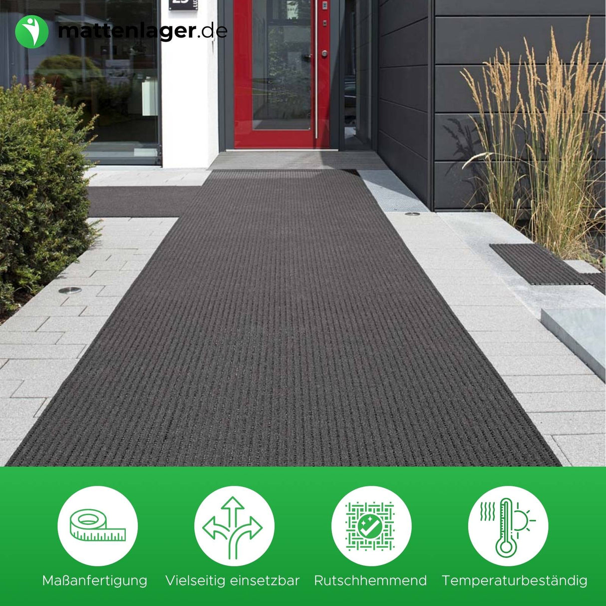 Sicherheitsmatte WINTER STEP Anwendung Eingangsbereich Mattenlager | Hellgrau