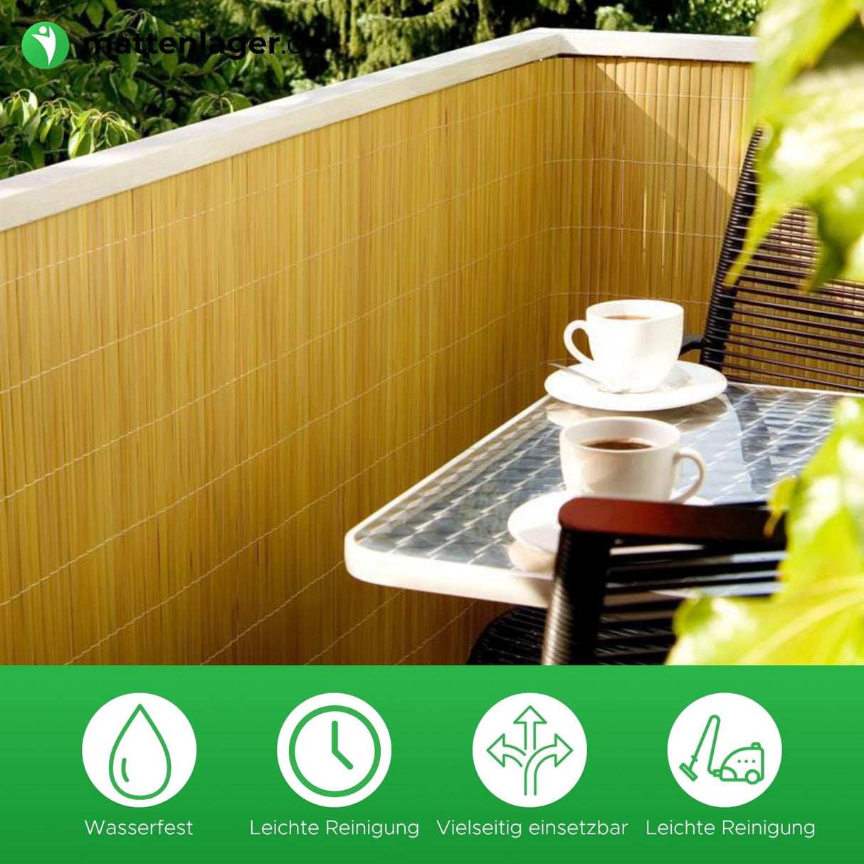 Sichtschutzmatte PV SIGHT in Anwendung