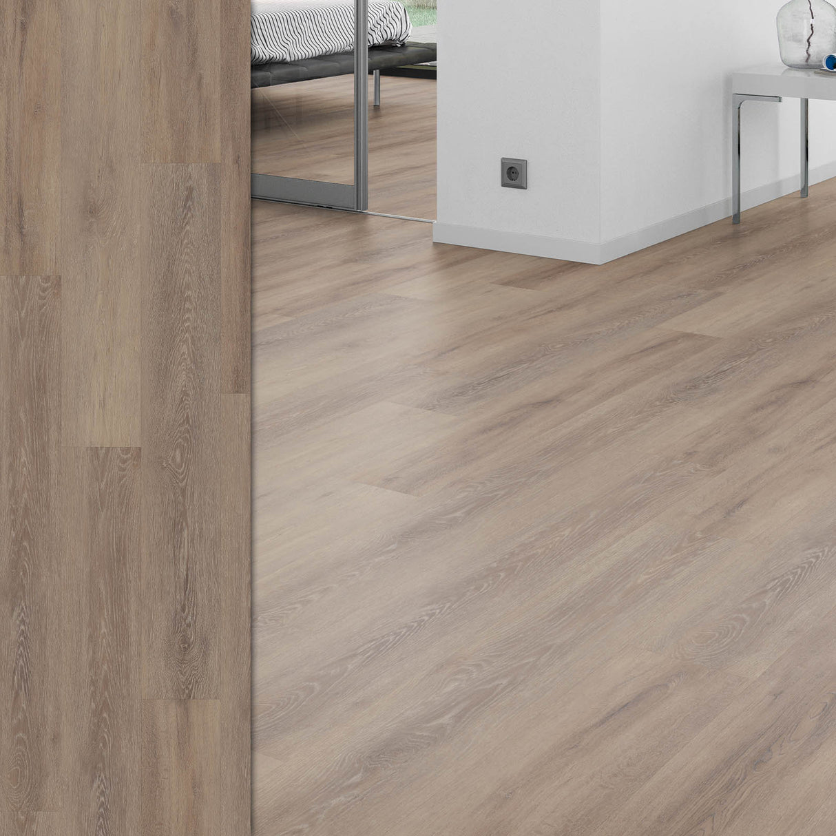 Bodendielen STYLE CLICK in der Anwendung | 06 Eiche Kastanie